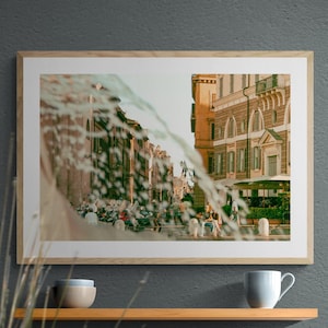 Vintage Style Photographic Print, Water in Streets of Italy, Travel Photography, Italian Photo, Fine Art Print, Wall Decor, House Warming