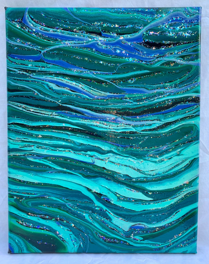 Acrylic high quality Abstract Fluid Painting