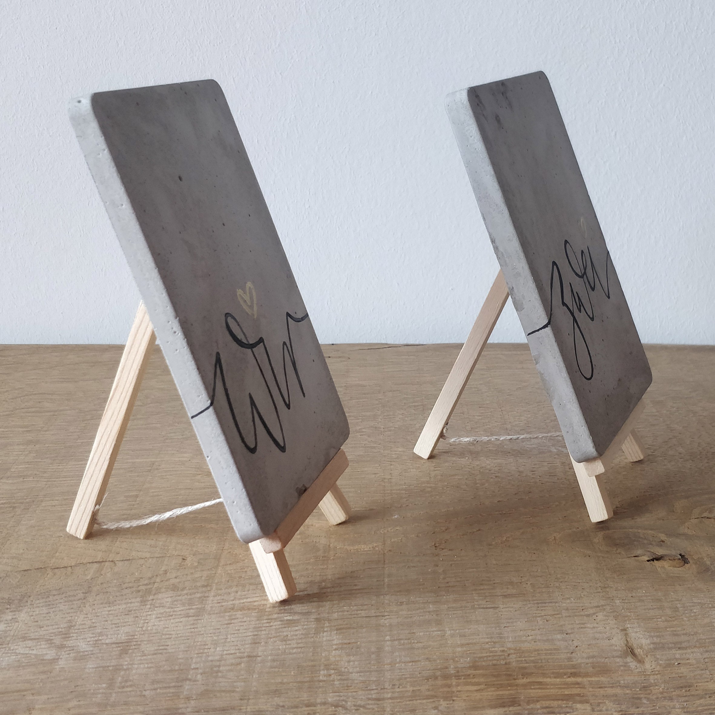 Betonbilder Hochzeit "wir zwei" Hochzeitsgeschenk Etsy.de