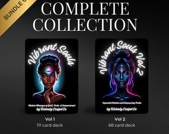 Vibrant Souls Oracle Deck Bundle | Vol 1 & Vol 2 Spiritual Guidance, Shadow Work