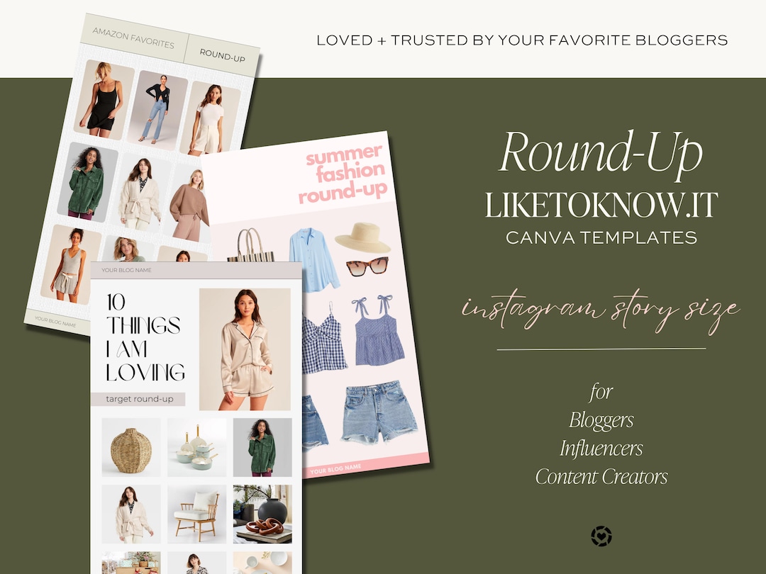 3 Editable LTK Instagram Story Canva Templates, LTK Product Collage ...
