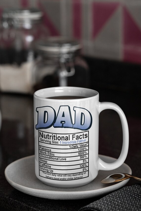 dad nutrition facts mug