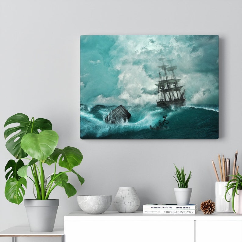 Ship Canvas Print Ship Canvas Ship Wall Art Ship Art Etsy