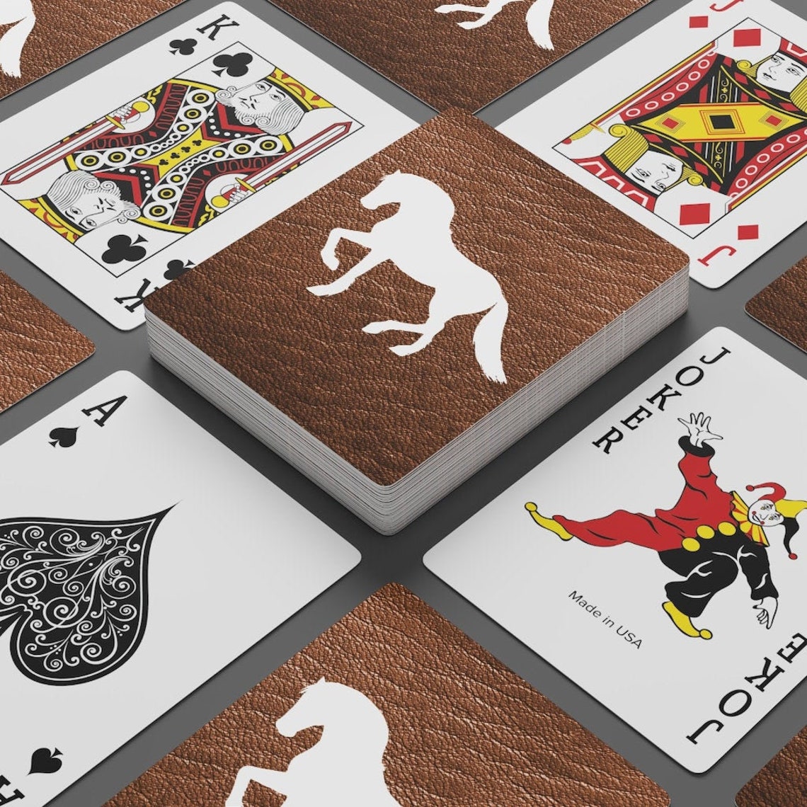 Playing Cards Poker Horse Poker Cards Cards Poker Etsy