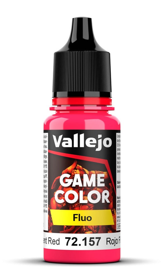 Vallejo Game Color Fluorescent Red 18 Ml Game Fluo 