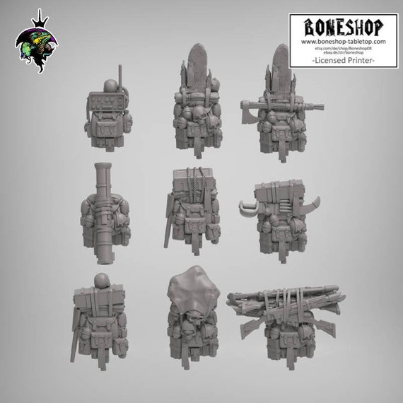 Mercenaries and Militia scifi Backpacks 28mm35mm RPG Etsy