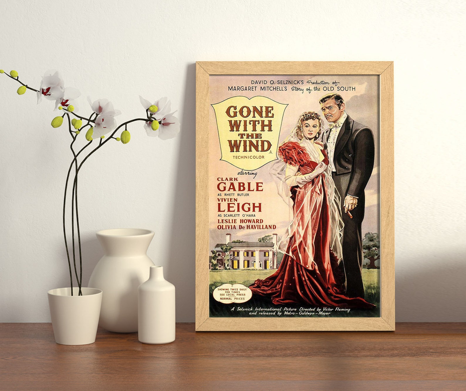 Gone with the Wind 1939 Movie Poster Home Wall Decor Silk | Etsy