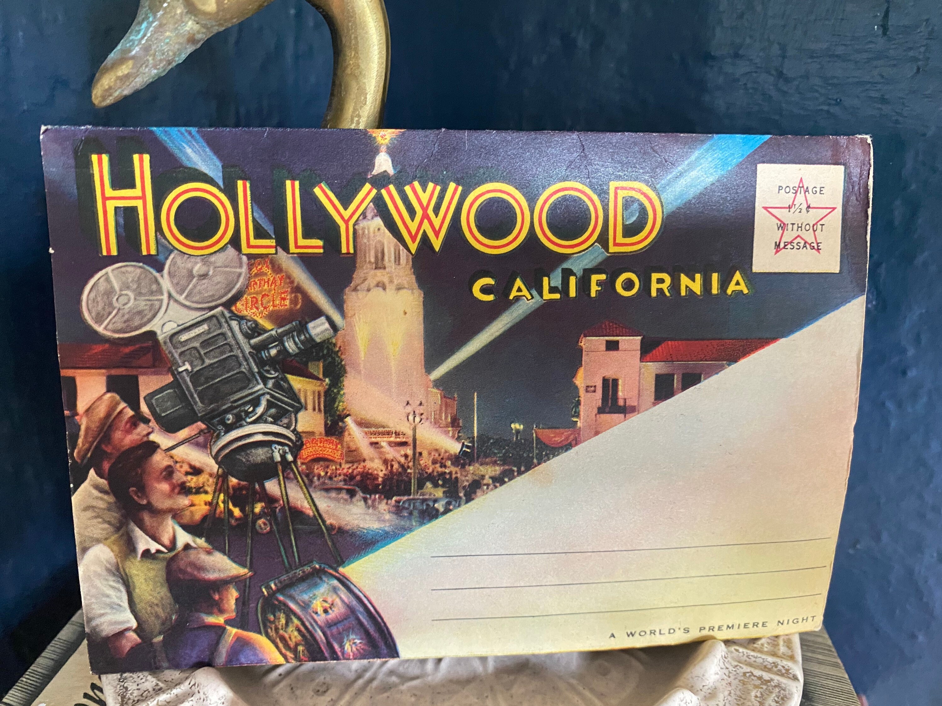Vintage Souvenir Hollywood Envelope with Accordion Photos Etsy