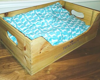 wine crate dog bed