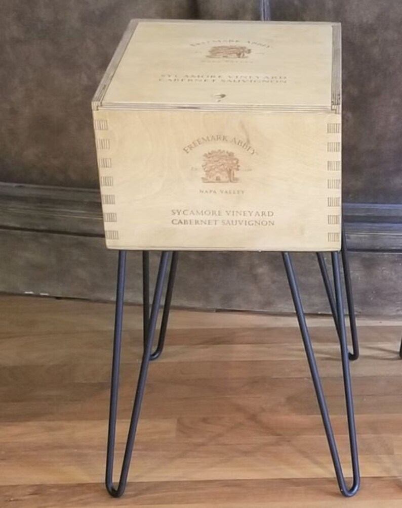 Wine Crate End Table Etsy