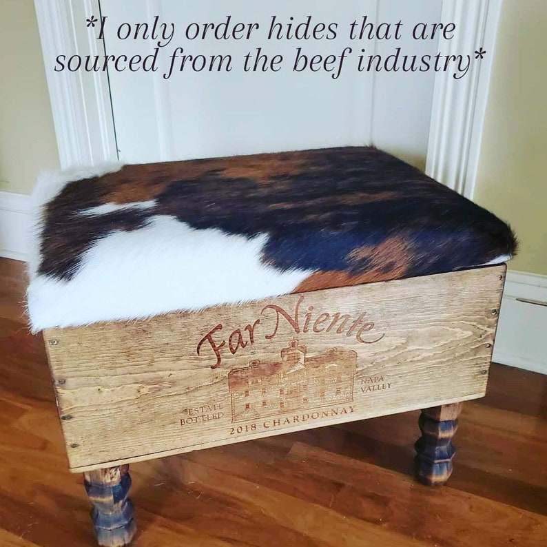 Almacenamiento otomano caja de vino grande reposapiés caja de | Etsy