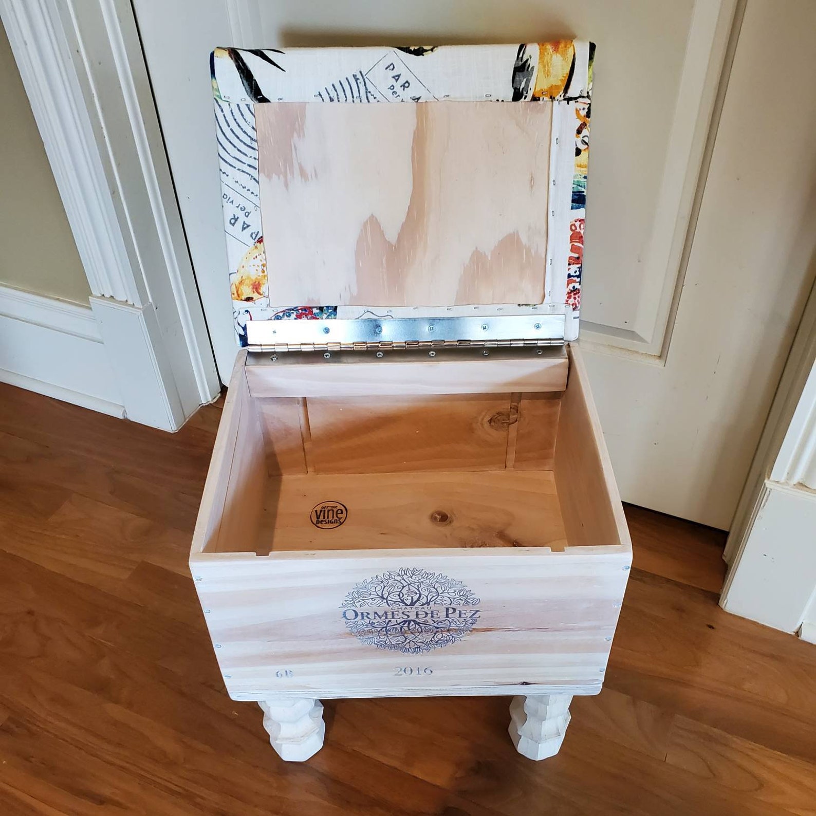 Wine Crate Storage Ottoman Small New Fabric Options 1.30.23 Etsy