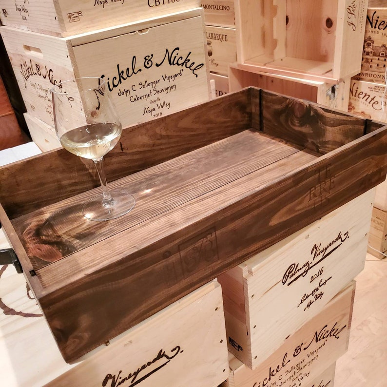 Wine Box Serving Tray Etsy