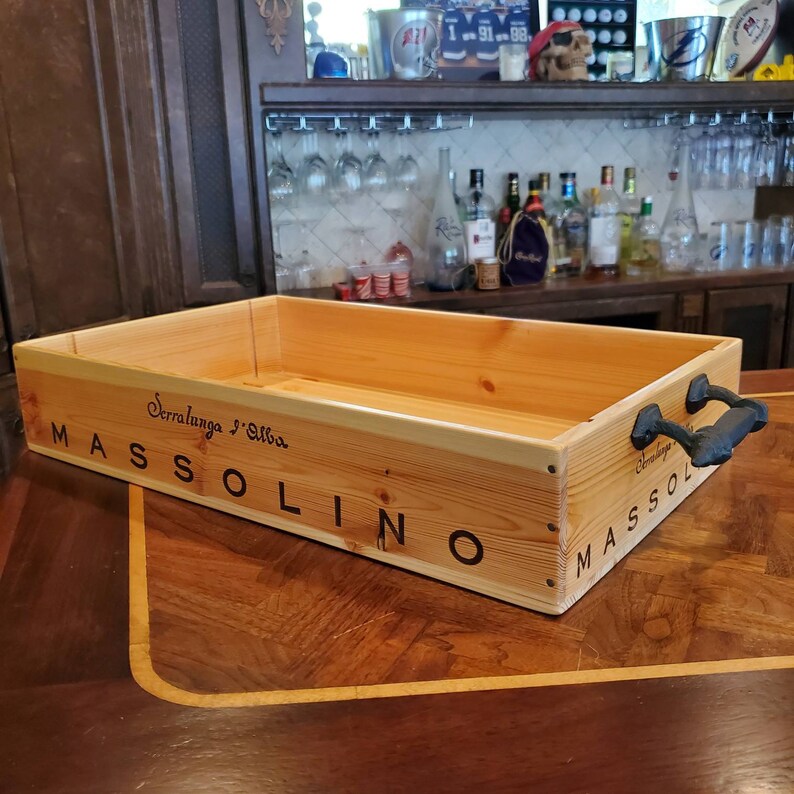 Wine Box Serving Tray Etsy