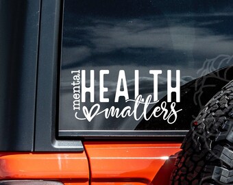 Mental Health Matters Vinyl Car Decal - Etsy