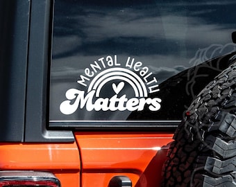 Mental Health Matters Vinyl Car Decal - Etsy