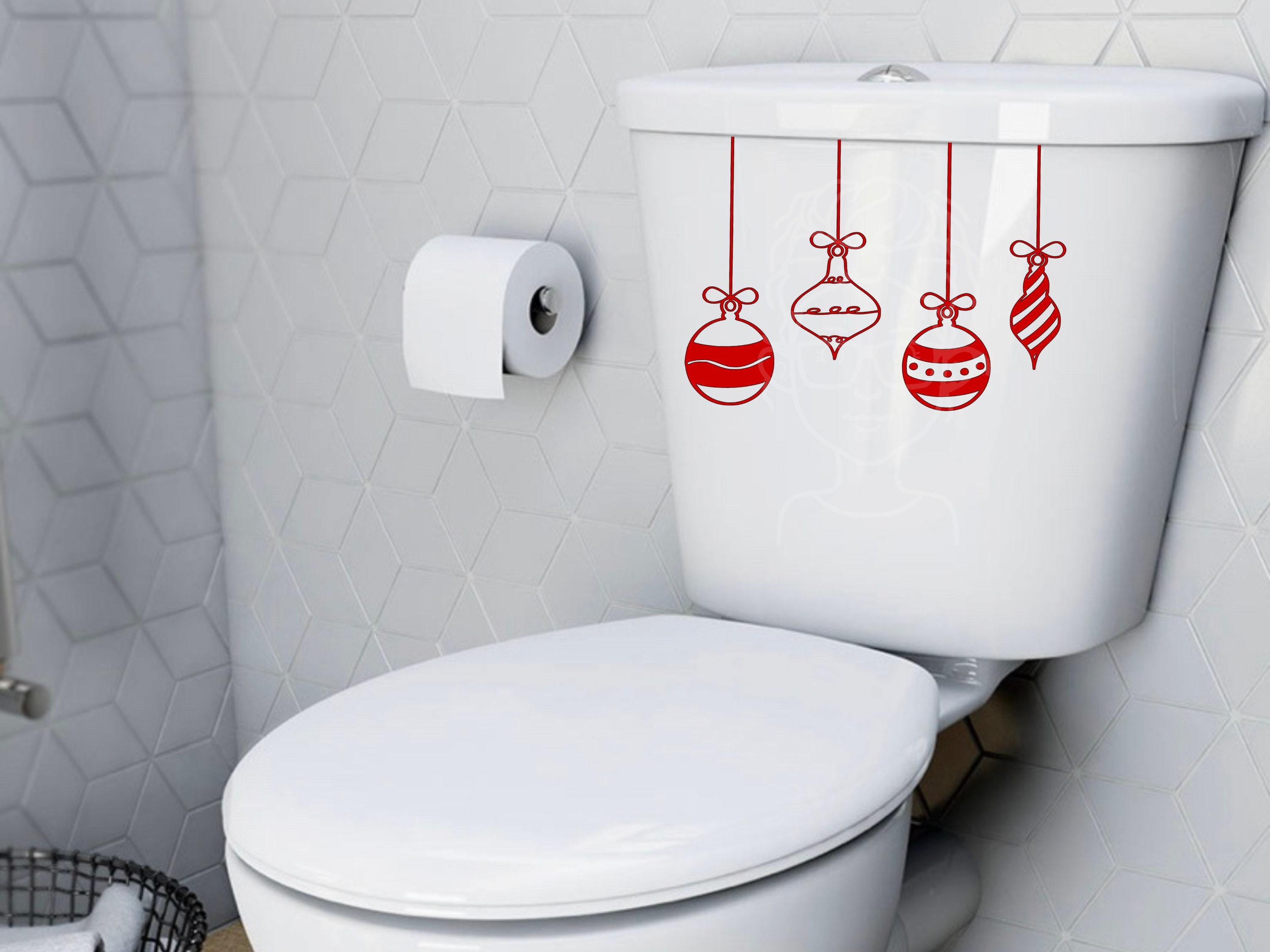 Toilet Peekers Christmas Vinyl Toilet Decal Holiday Decor - Etsy