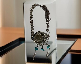Coffret collier attrape-rêves en nickel de buffle, bracelet et boucles d&#39;oreilles