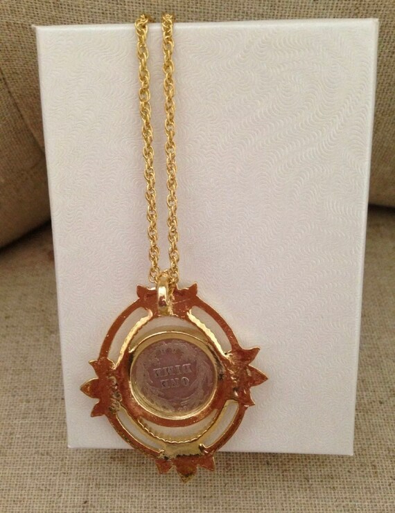 24 Inch .999 Gold Plated Rope Chain & Genuine .900 Si… Gem