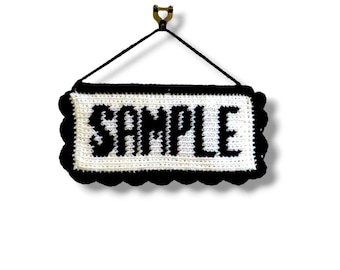 Custom Crochet Tapestry | Custom Wall Hanging Tapestry | Bold Font Crochet
