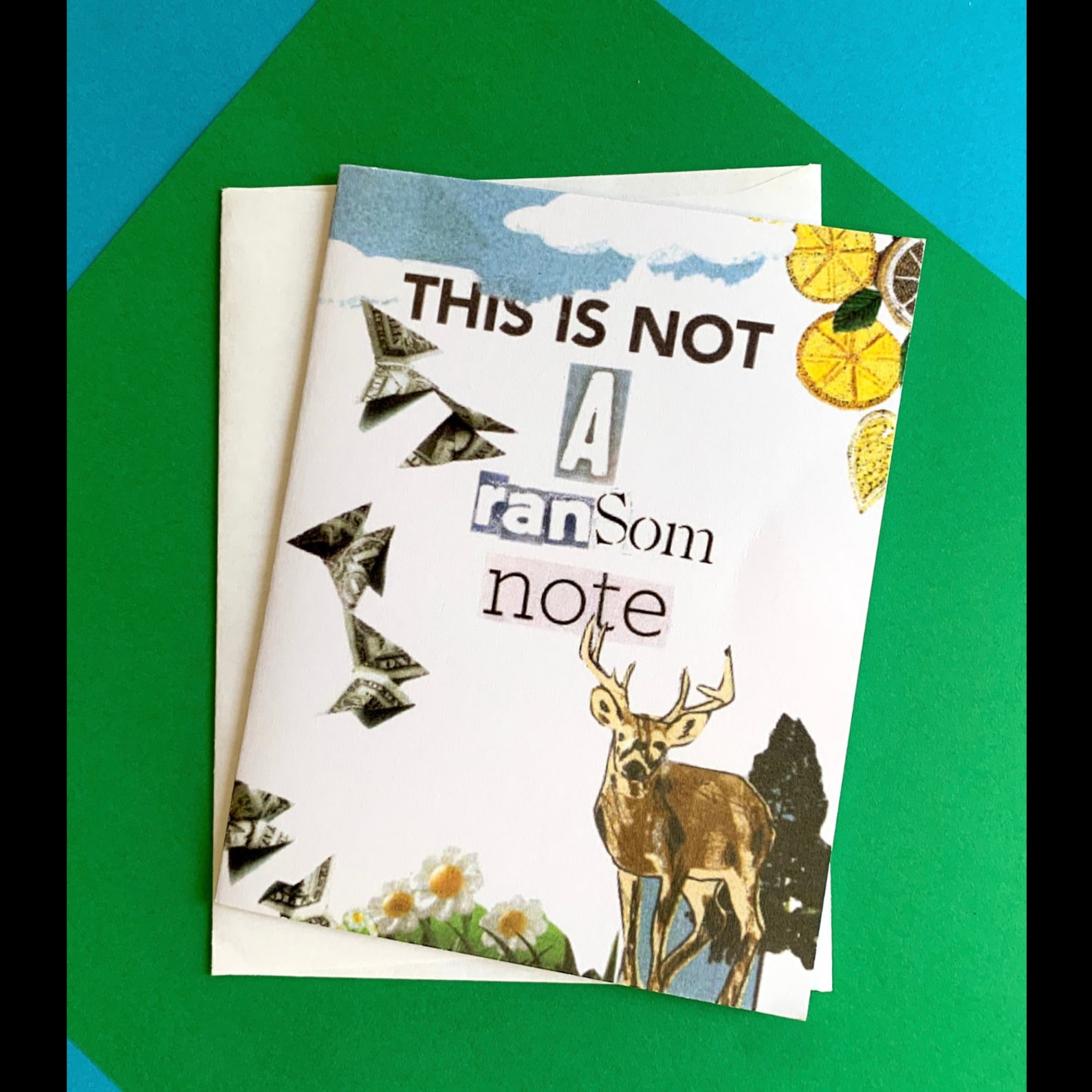 Ransom Note Letter Greeting Card Funny Ransom Blank Note Etsy