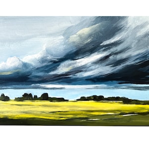 Original Painting Landscape Wall Art Acrylic Painting  Cloudscape Home Decor