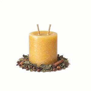 Golden Opportunity | Basil, Cinnamon, Cloves | Prosperity, Fast Results, Commanding Power | Beeswax Candle
