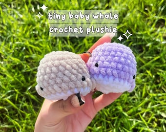 Baby Whale Plush | Mini Whale Plush | Stuffed Animals | Crochet Mini Whale Plushie | Amigurumi Whale | Crochet Plushies | *PHYSICAL ITEM*