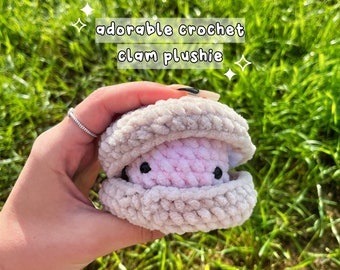 Clam Plush | Sea Themed Plushie | Amigurumi Clam | Crochet Clam Soft Toy | Stuffed Animals | Crochet Plushies | *PHYSICAL ITEM*