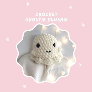 Happy Ghost Plush | Little Ghosty Plush | Crochet Ghost Plush | Halloween Stuffed Toys | Halloween Decor | Ghost Plush | *PHYSICAL ITEM*