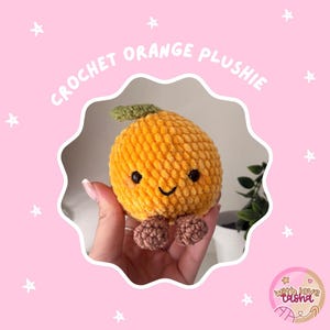 Peluche naranja / Peluche con temática de comida / Comida de juguete para niños / Amigurumi naranja / Peluche de peluche / Peluches de crochet / *ARTÍCULO FÍSICO*