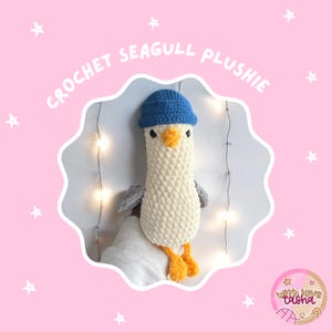 Skye Seagull Plush | Seagull Teddy | Crochet Plushies | Stuffed Animal | Seagull Stuffed Toy | Handmade Seagull Plush | *PHYSICAL ITEM*