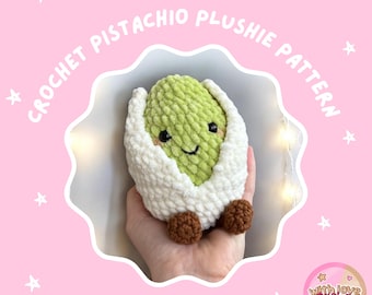 Crochet Pistachio Pattern | Crochet Food Pattern | Amigurumi Pistachio Pattern | Play Food Crochet Pattern  | Crochet Food | *DIGITAL ITEM*