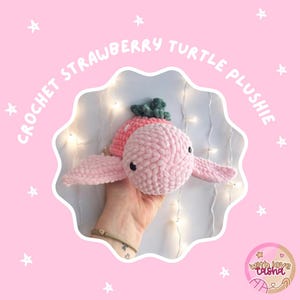 Strawberry Turtle | Crochet Turtle | Turtle Plushies | Stuffed Animal | Strawberry Shell Crochet Turtle | Strawberry Theme | *PHYSICAL ITEM*