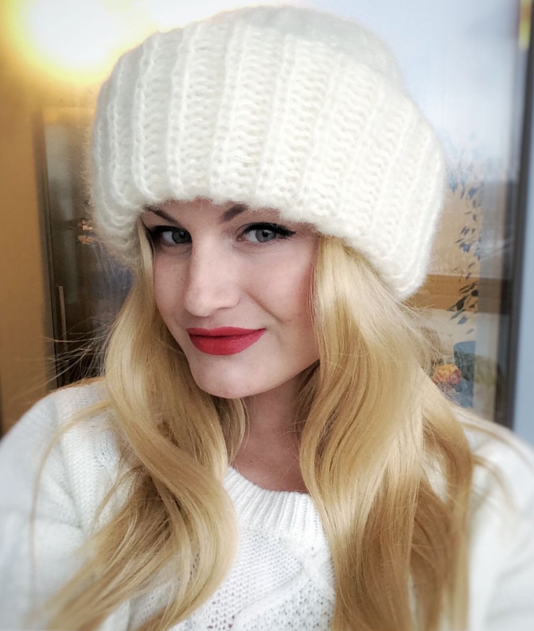 Un X Bonnet Tricoté Polaire Doublé Avec Lunettes Femme Homme Bonnet De