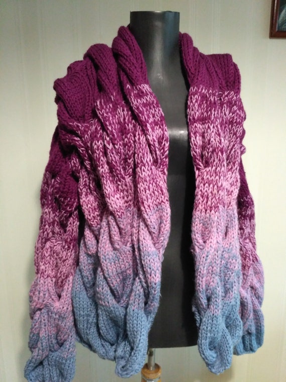 Cardigan Lalo Knitted Spokes the Gradient of Braids No