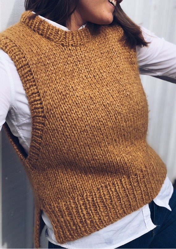 sleeveless wool cardigan