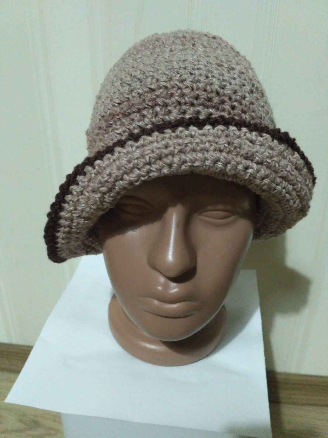 Hat Wool Cloche Custom Choose Color Hand Crochet Hat Flower - Etsy