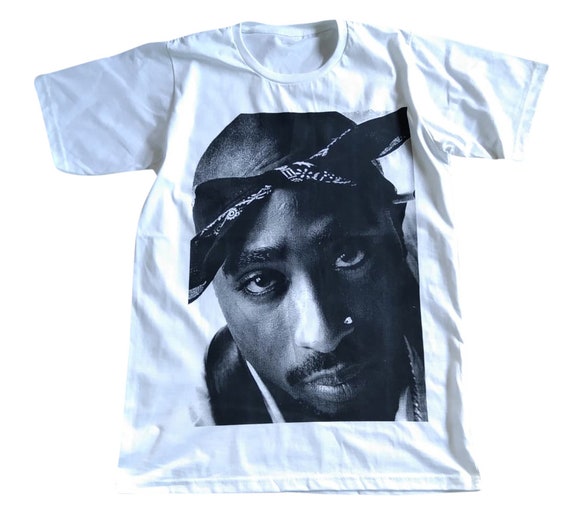 Tupac 2pac T shirt Heren Dames Unisex Gebleekt