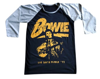 David Bowie // Raglan // 3/4 Sleeve // Baseball //  T-Shirt // Men's // Women's // Unisex