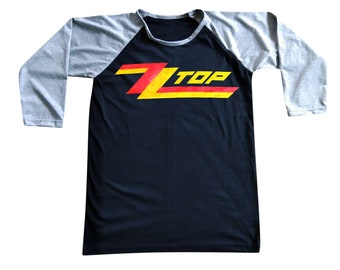 ZZ Top // Raglan // 3/4 Sleeve // Baseball //  T-Shirt // Men's // Women's // Unisex