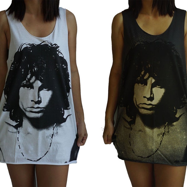 Jim Morrison // Straight Cut // Tank-Top // Singlet // Vest // Sleeveless T-Shirt // Acid Wash // Men's // Women's // Unisex