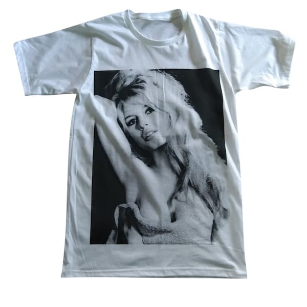 Brigitte Bardot // T-shirt // Homme // Femme // Unisexe // Blanchi // Délavé à l'acide