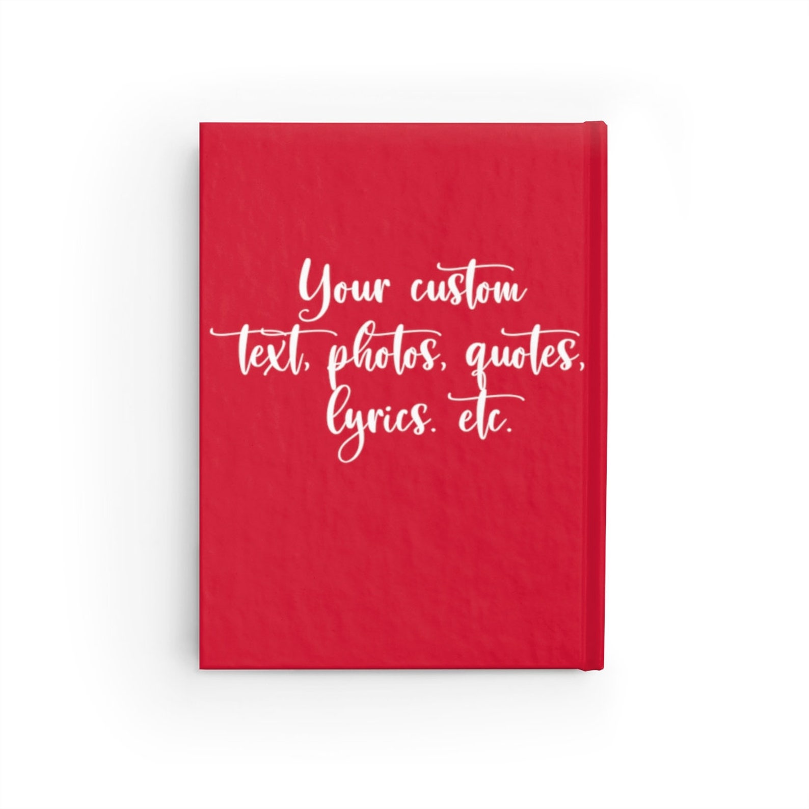 Custom Red Journal Journal Gift Personalized Journal Photo Etsy