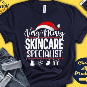 とてもメリーなスキンケアスペシャリストのクリスマスシャツ | スキンケアスペシャリスト | 皮膚科医 | エステティシャン | クリスマス | ホリデー | タンクトップ | パーカー | I0294