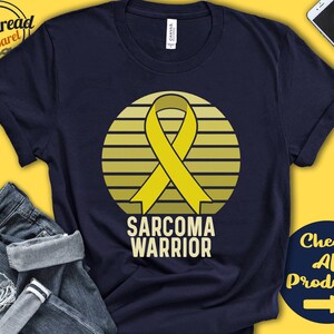 Sarcoomshirt | Sarcoombewustzijn | Geel lint | Krijger | Vechter | Chirurgie | Herstel | Tanktop met capuchon | A1492
