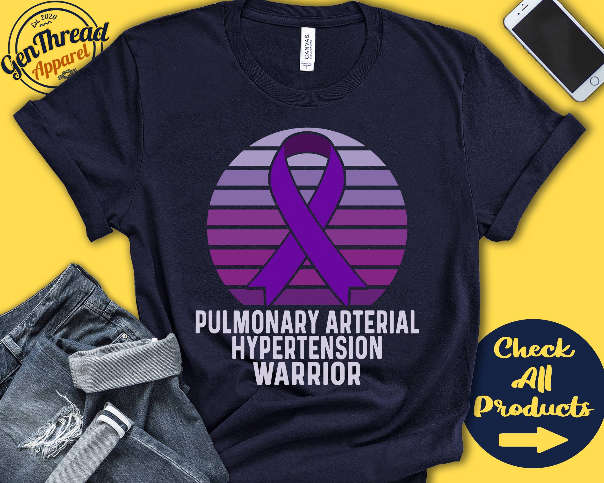 Pulmonary Arterial Hypertension Shirt | PHTN Awareness | Purple Ribbon ...