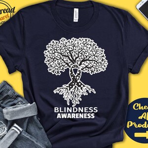 Blindness Shirt | Blindness Awareness | Tree Of Life | Polka Dot Ribbon | Warrior | Fighter | Surgery | Recovery | Tank Hoodie | A2984