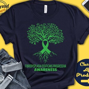 Fibrodysplasia Ossificans Progrensiva Shirt | FOP Bewusstsein | Lebensbaum | Grünes Band | Kämpfer Kriegerin | Eingriff | Tank Hoodie | A2860