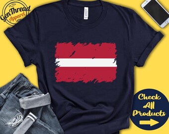 Camiseta con la bandera de Letonia / Regalo para letones / Orgullo letón / Raíces letonas / Camiseta con la bandera de la Unión Europea / Sudadera sin mangas / F0091